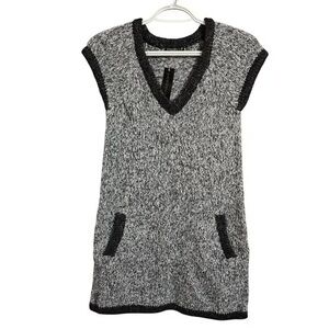 Stylish Black and Gray Midi Dress